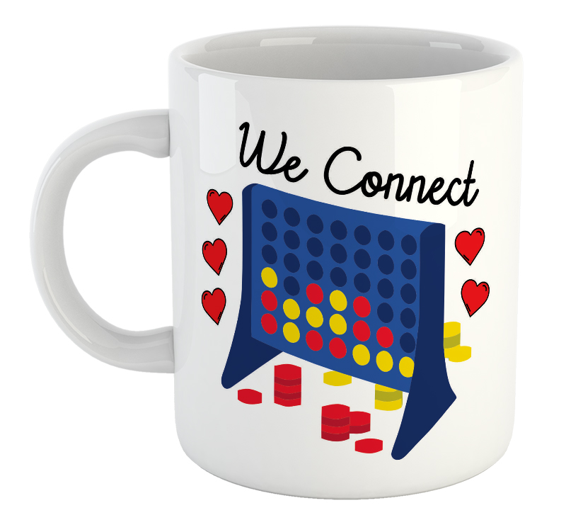We Connect Valentine's Day Mug