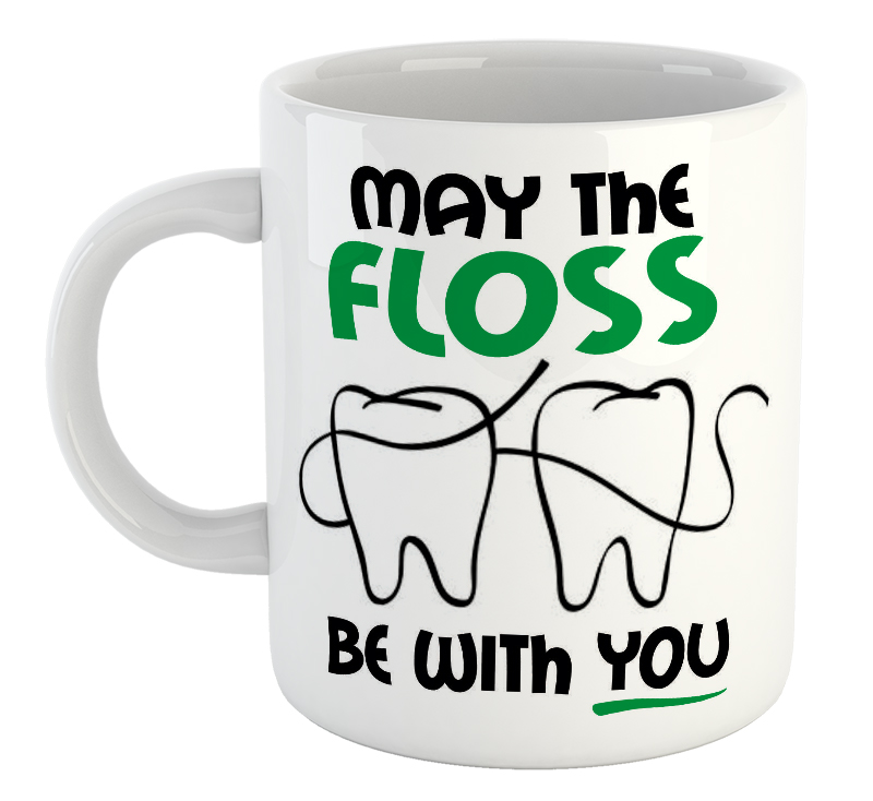 May The Floss Be With You Dentist Mug