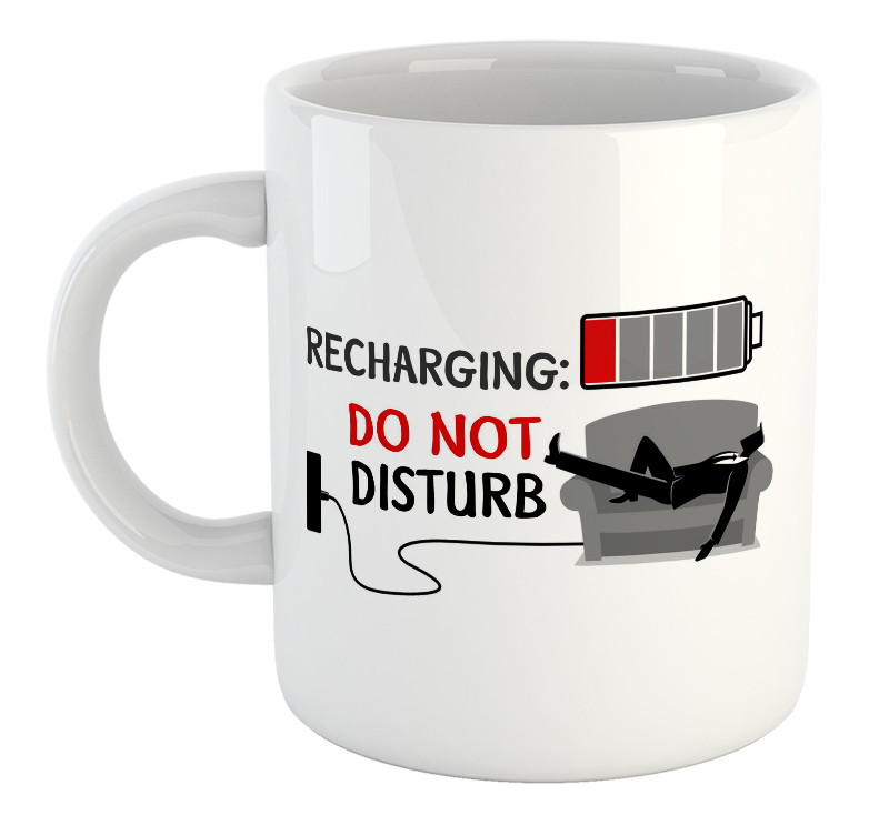 Recharging. Do Not Disturb Mug
