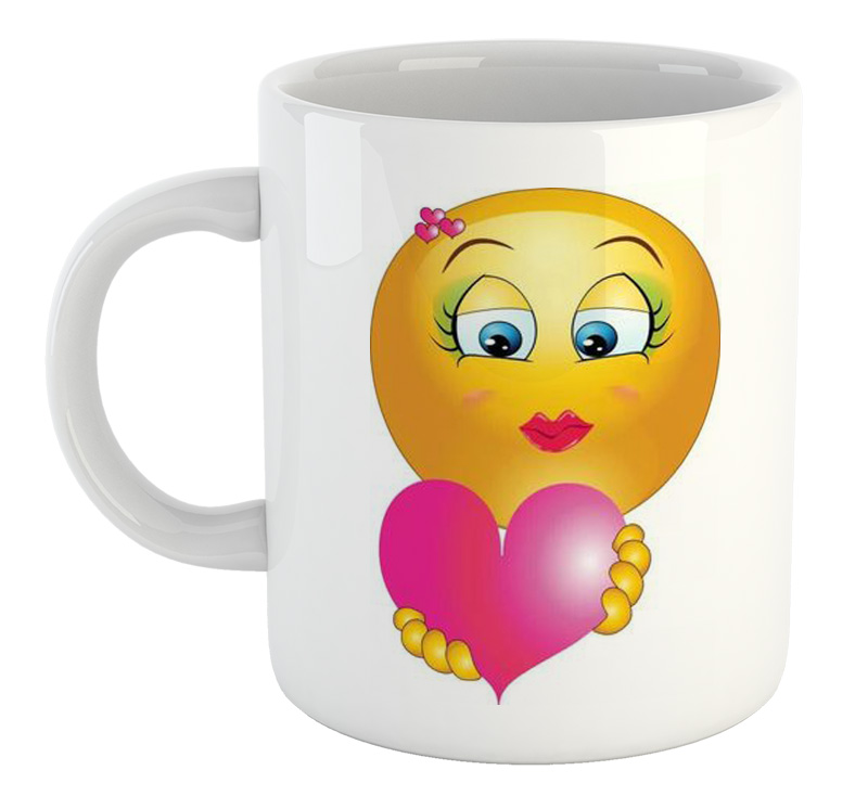 Pink Heart Emoji Mug