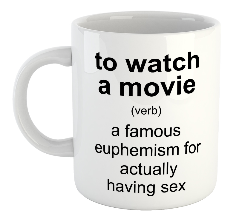 To Watch A Movie - verb Mug