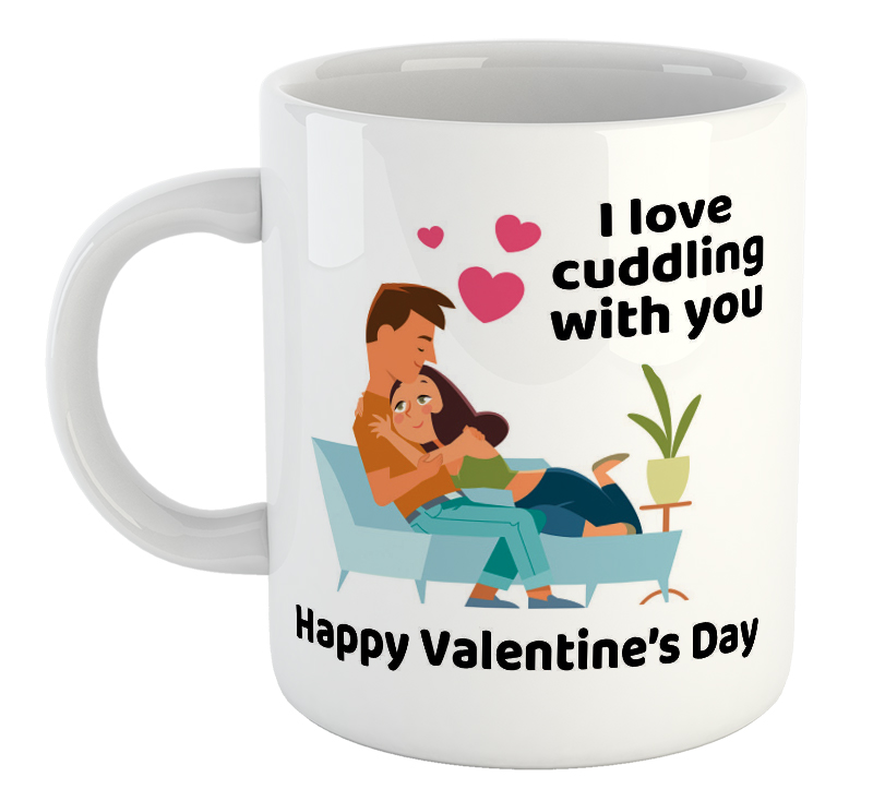 I Love Cuddling With You Happy Valentine's Day Mug