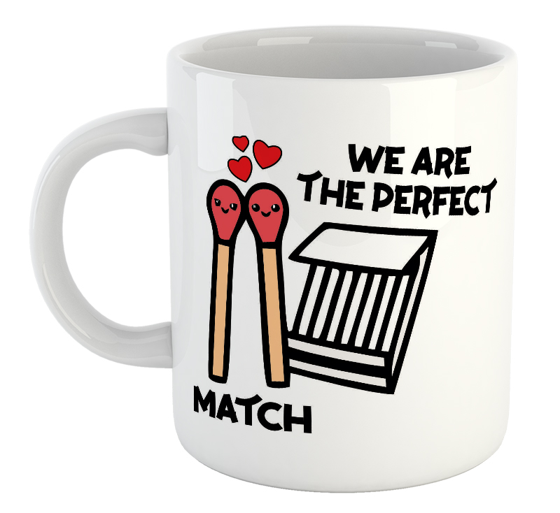 We Are The Perfect Match Valentine's Day Mug