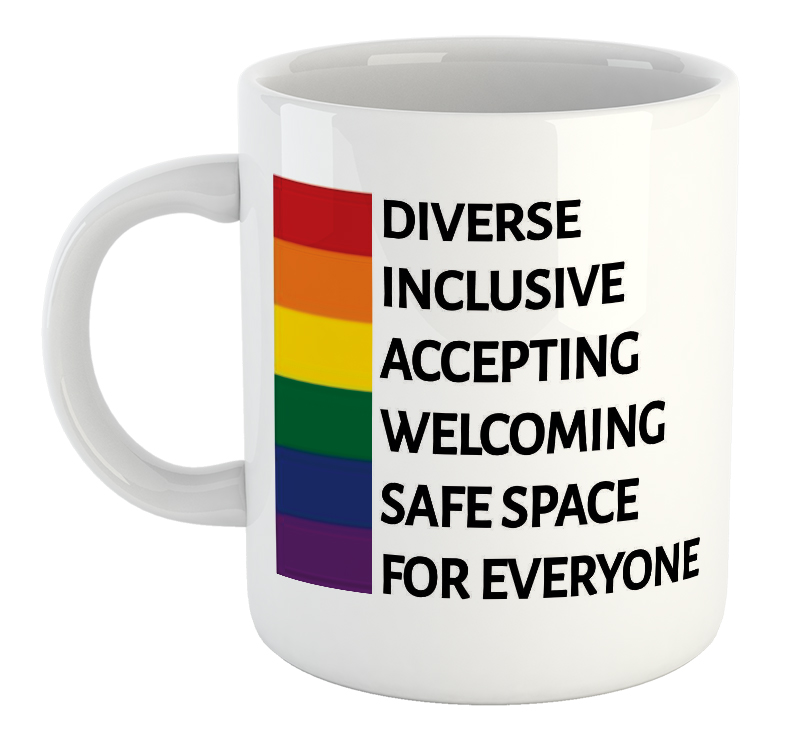 Pride Colour Word Graph LGBTQ Mug
