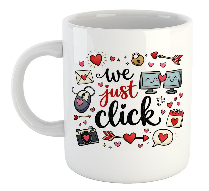 We Just Click Valentine's Day Mug