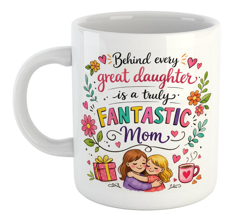 Behind Every Great Daughter Is A Truly Fantastic Mom. Mother's Day Mug