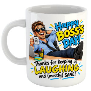 Happy Boss's Day! Thanks For Keeping Us Laughing And (Mostly) Sane! Boss's Day Mug